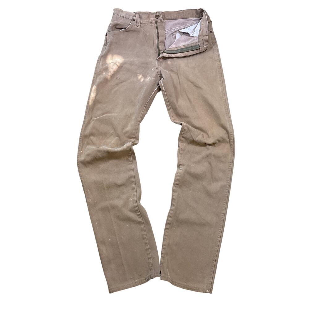 Vtg 70s thrashed Wrangler 13MWZKH 31x36 blush pink faded sun bleached dyed